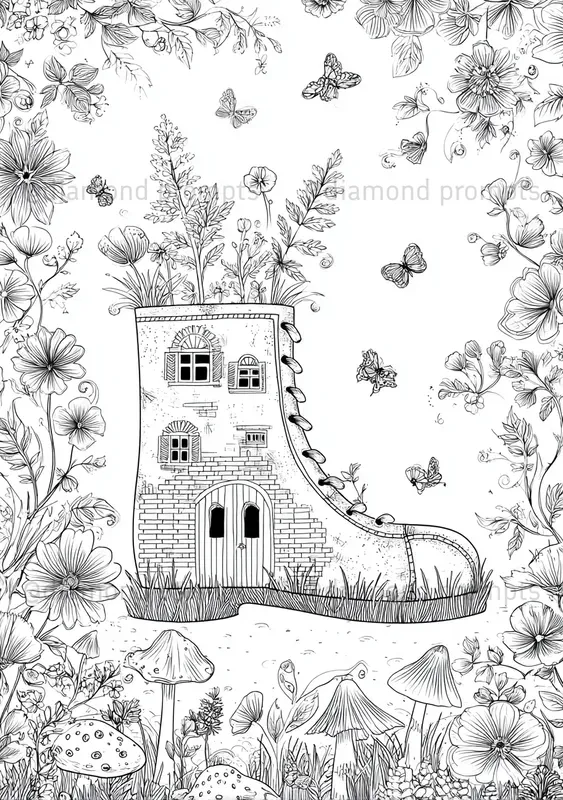 Whimsical Garden Coloring Pages