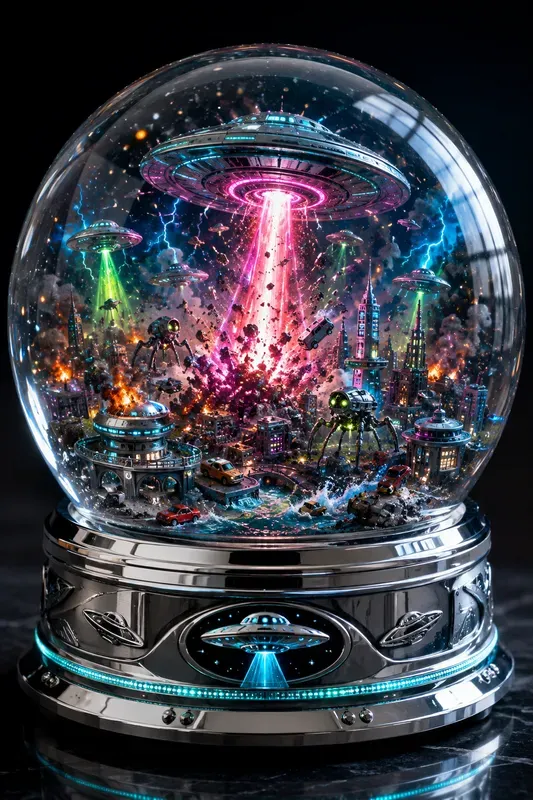 Miniature Disaster Snow Globes