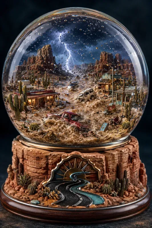 Miniature Disaster Snow Globes