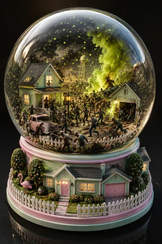 Miniature Disaster Snow Globes