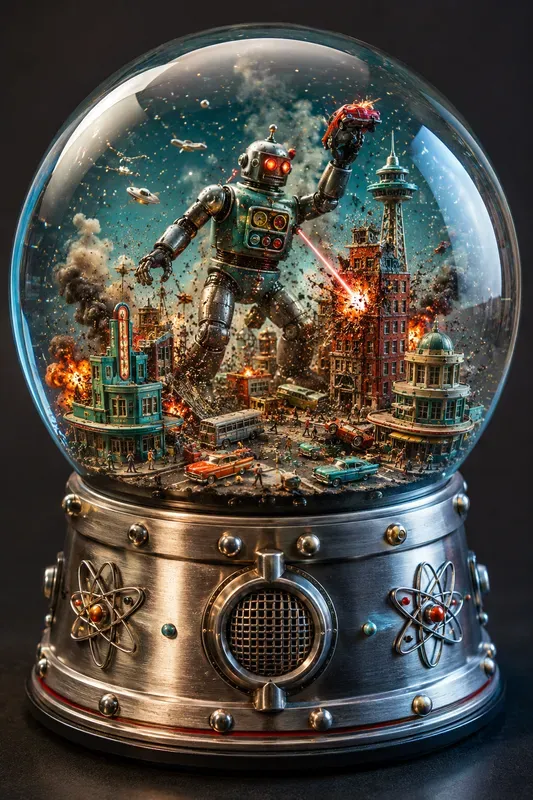 Miniature Disaster Snow Globes