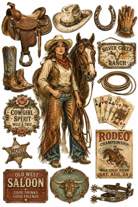 Vintage Western Clipart Collections