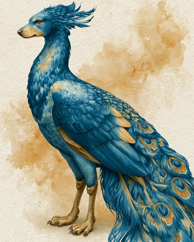 Flat 2D Watercolor Mythical Creatures