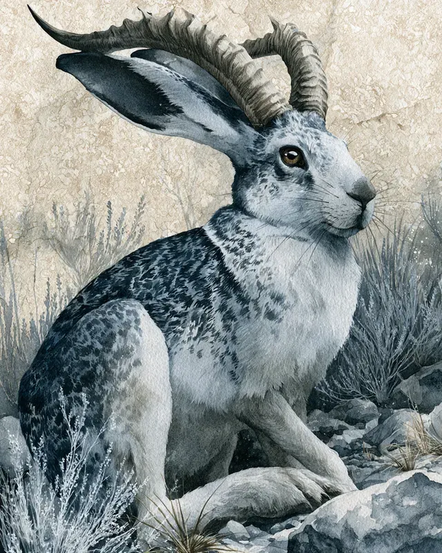Flat 2D Watercolor Mythical Creatures