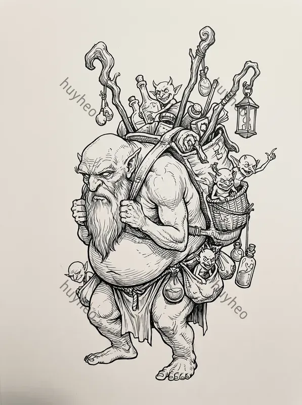 Kim Jung Gi Inspired Fine Line Art