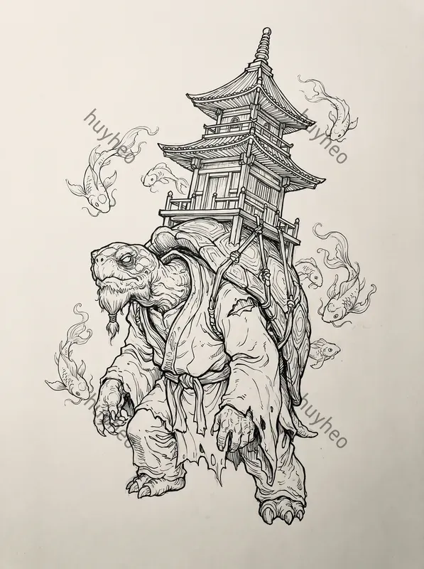 Kim Jung Gi Inspired Fine Line Art