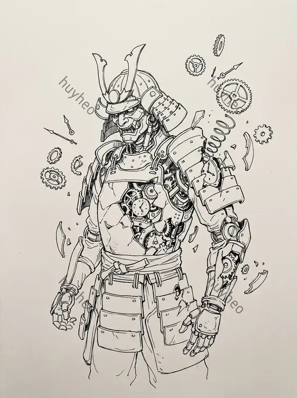 Kim Jung Gi Inspired Fine Line Art