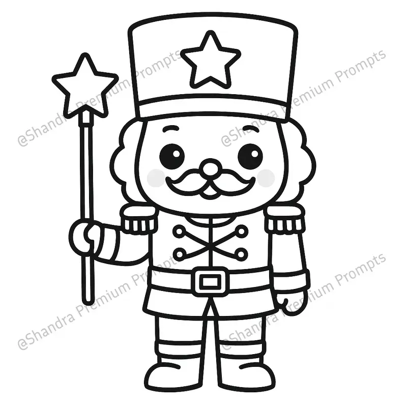 Cute Kawaii Christmas Easy Coloring Pages