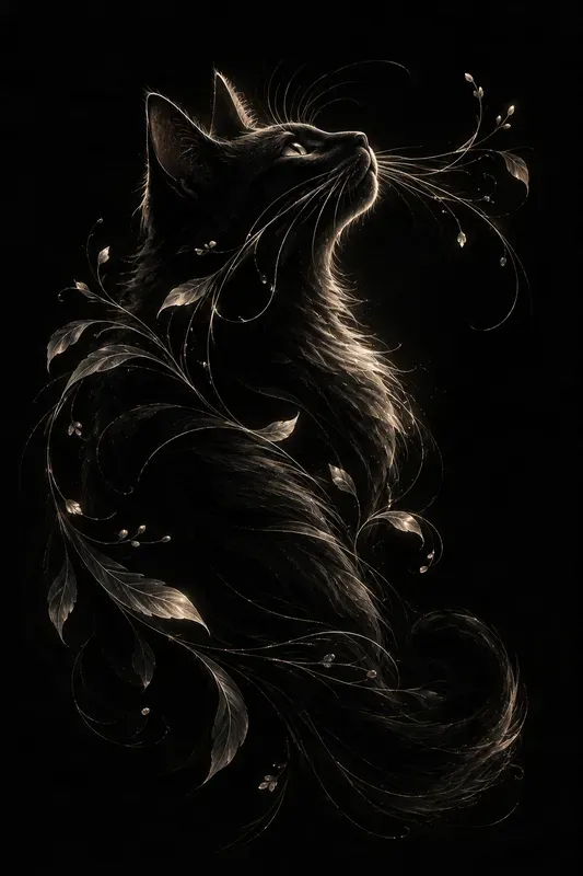 Dark Luminous Line Art