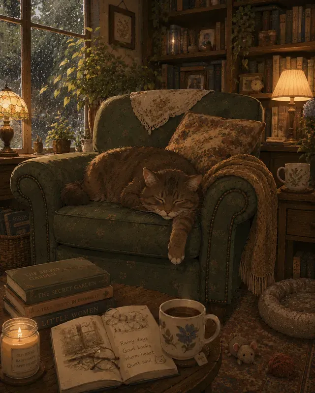 Cozy Anime Cats Portrait Templates