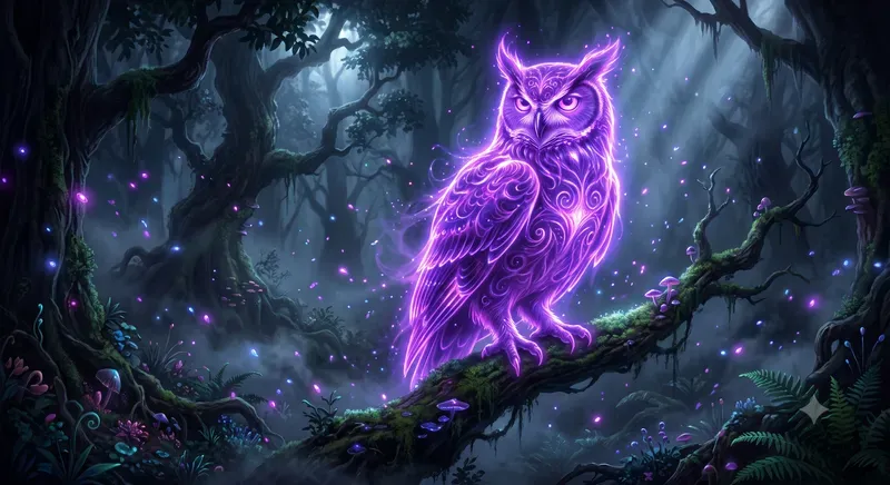 Ethereal Bioluminescent Wildlife