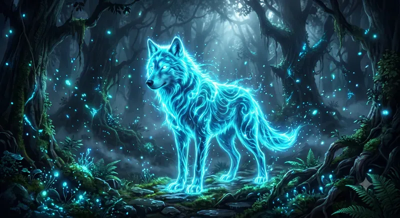 Ethereal Bioluminescent Wildlife