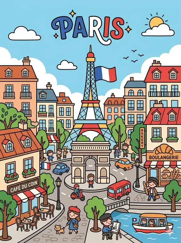 Chibi Cute Travel Posters