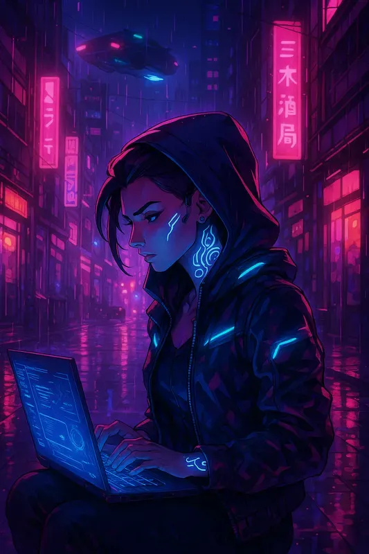 Synthwave Anime Cyberpunk Aesthetics