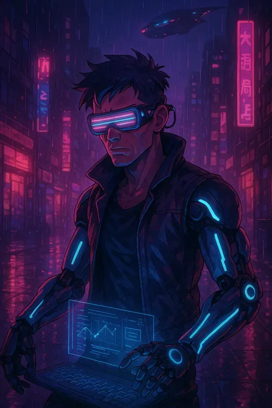 Synthwave Anime Cyberpunk Aesthetics