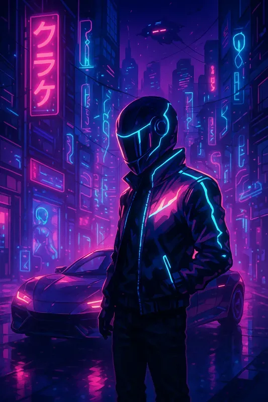 Synthwave Anime Cyberpunk Aesthetics