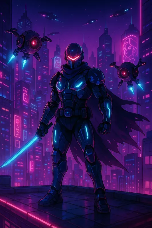 Synthwave Anime Cyberpunk Aesthetics