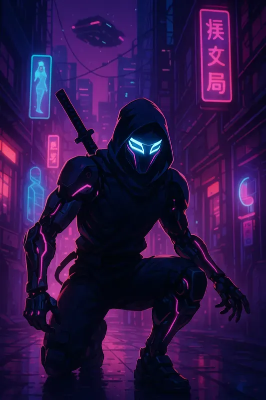 Synthwave Anime Cyberpunk Aesthetics