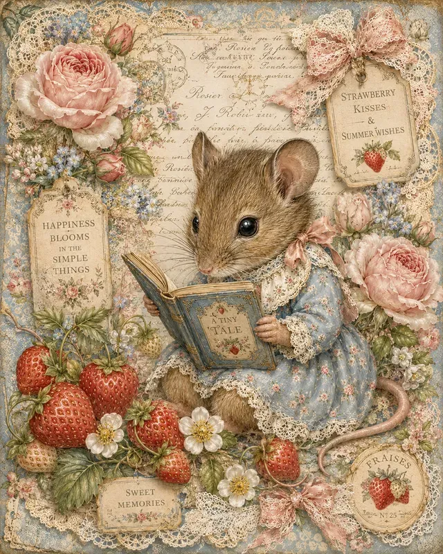 Strawberry Cottage Junk Journal Pages