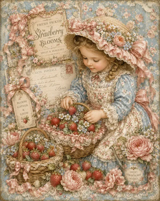 Strawberry Cottage Junk Journal Pages