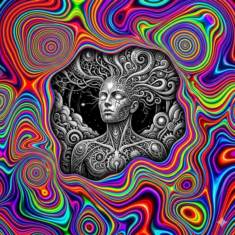 Psychedelic Rainbow Wave Posters