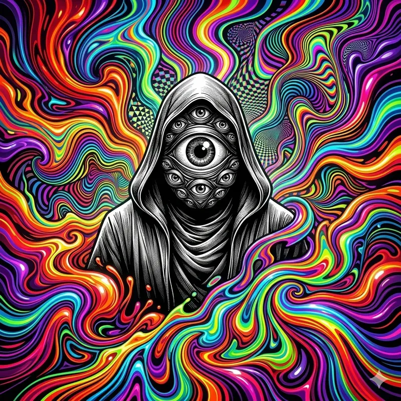 Psychedelic Rainbow Wave Posters