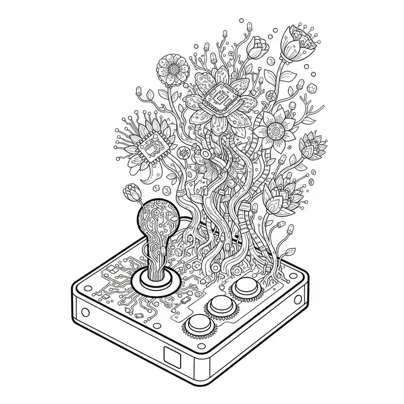 Organic Pixel Art Coloring Pages