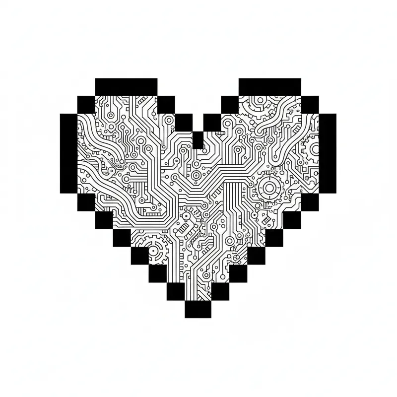 Organic Pixel Art Coloring Pages