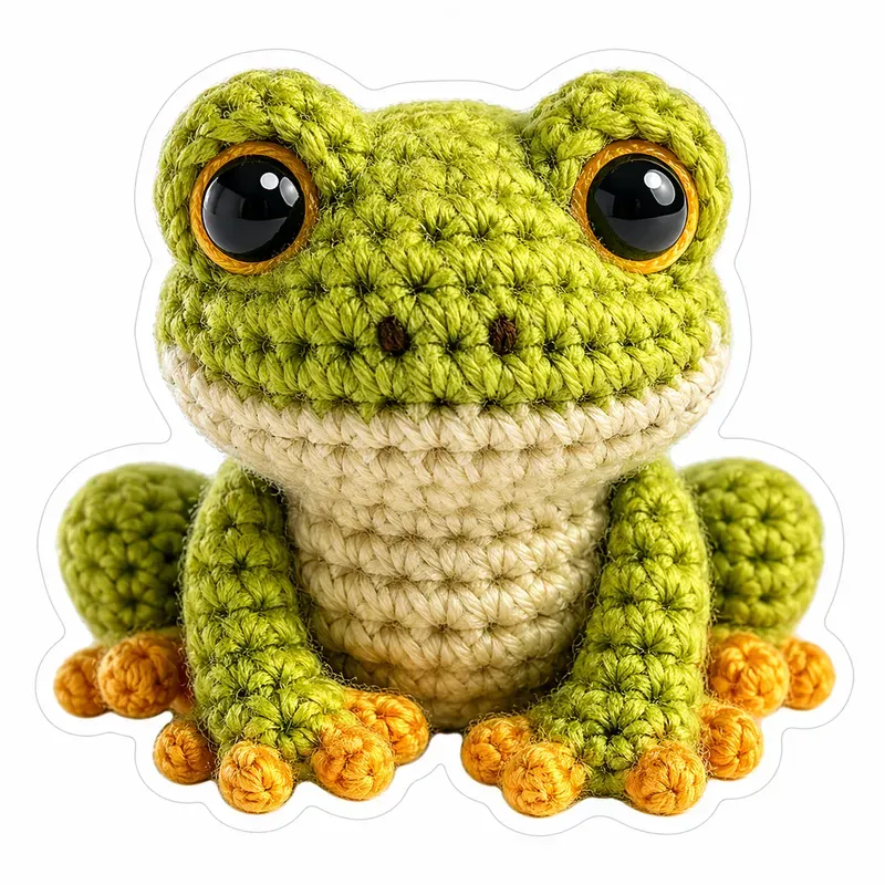 3D Crochet Amigurumi Diecut Stickers