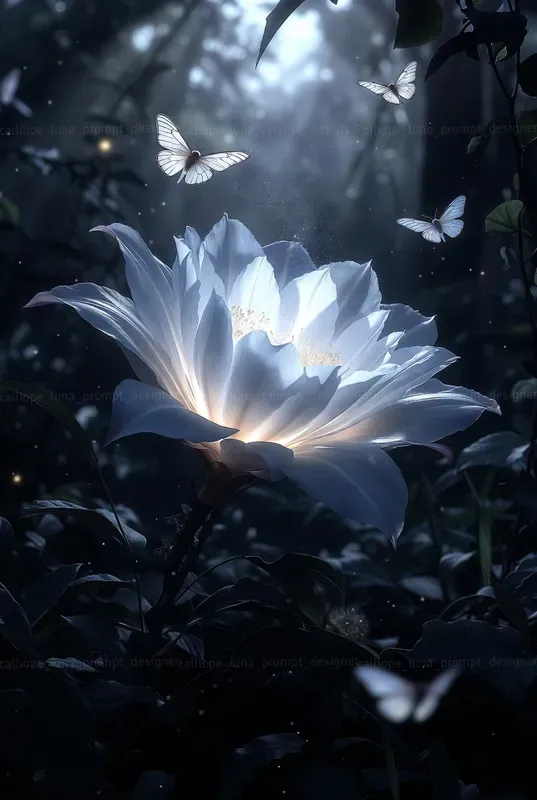 Ethereal Night Bloom Portraits