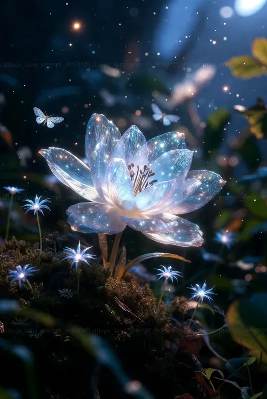 Ethereal Night Bloom Portraits