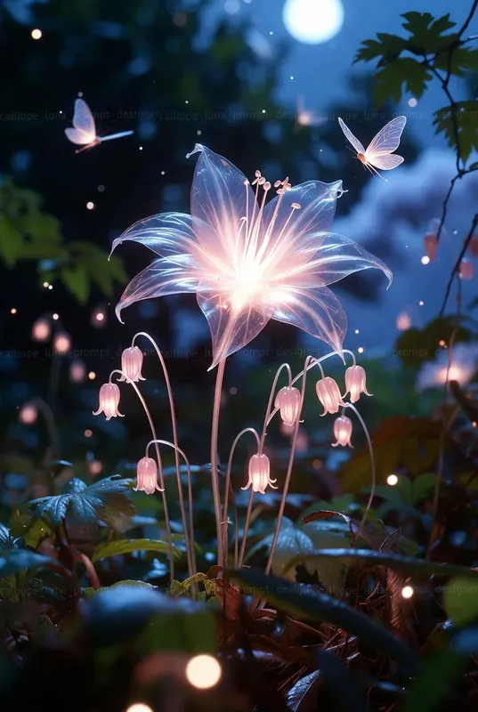 Ethereal Night Bloom Portraits