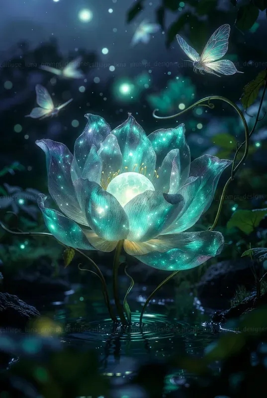 Ethereal Night Bloom Portraits