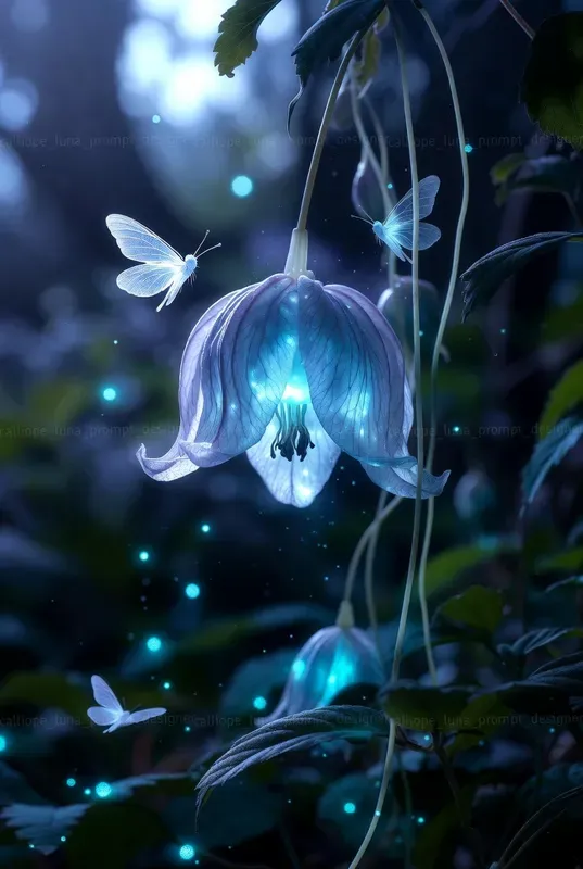 Ethereal Night Bloom Portraits