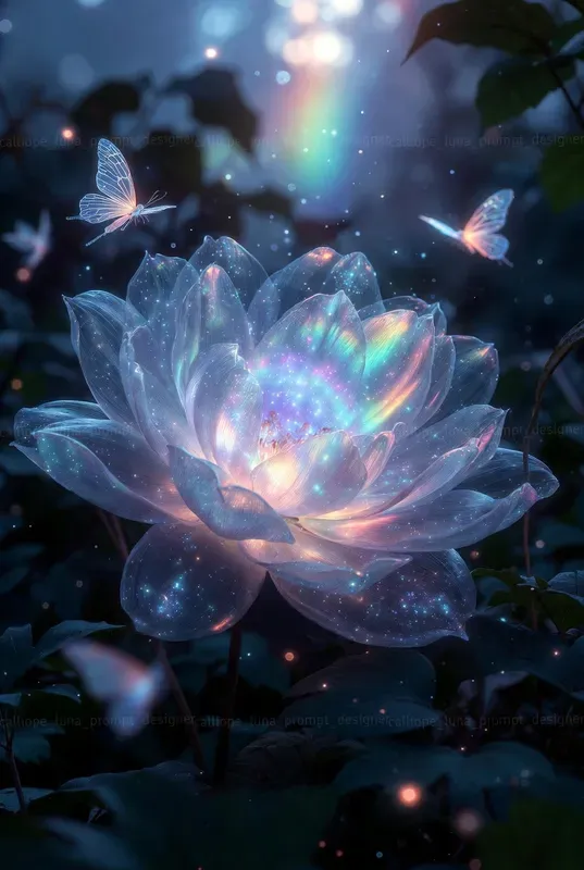 Ethereal Night Bloom Portraits