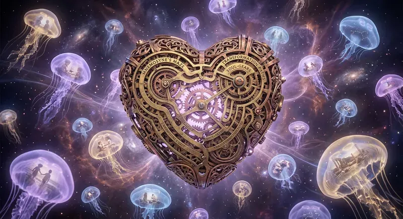 Celestial Keys Jungian Dream Symbol Art