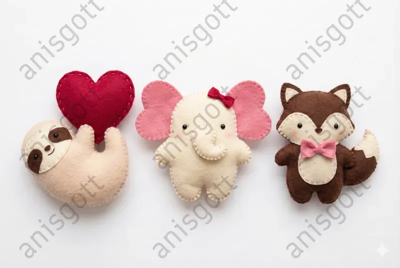 Felt Valentine Plush Pro Clipart Sets