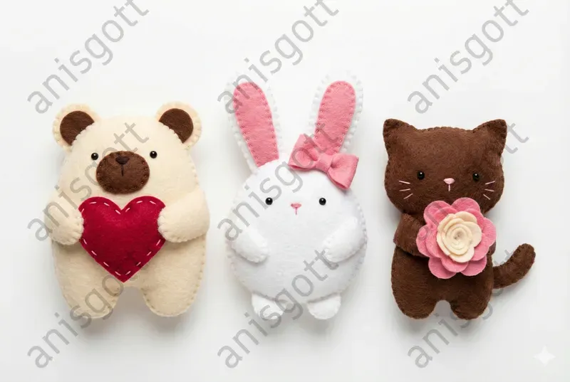Felt Valentine Plush Pro Clipart Sets