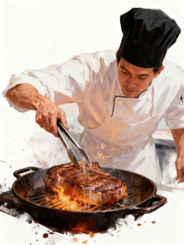 Aesthetic Painted Chef Activity Art