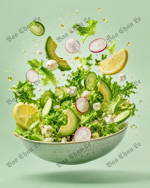 Floating Food Studio Photography