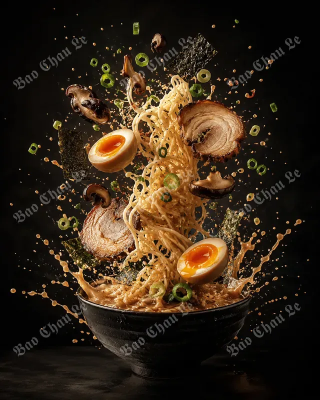 Floating Food Studio Photography