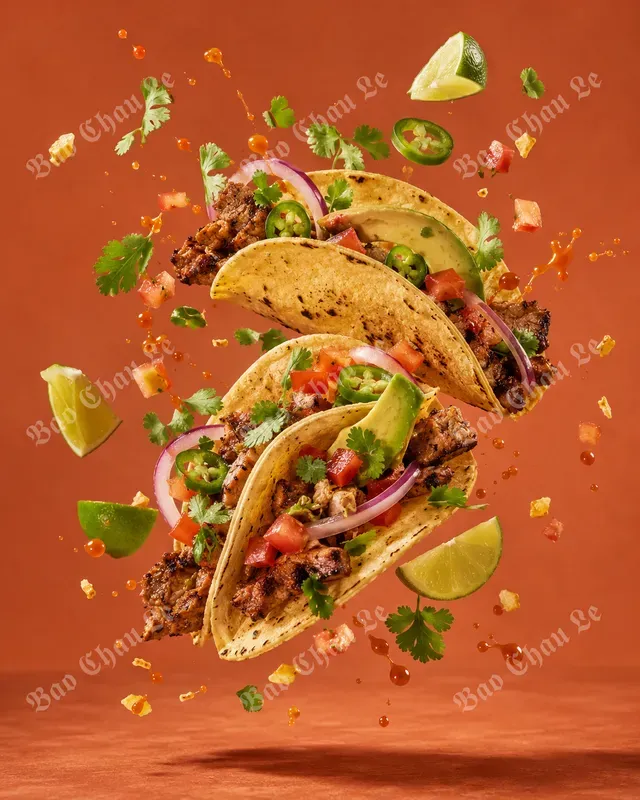 Floating Food Studio Photography