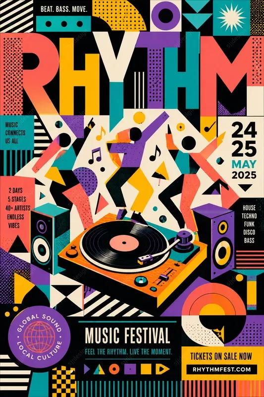 Memphis Geometric Poster Art
