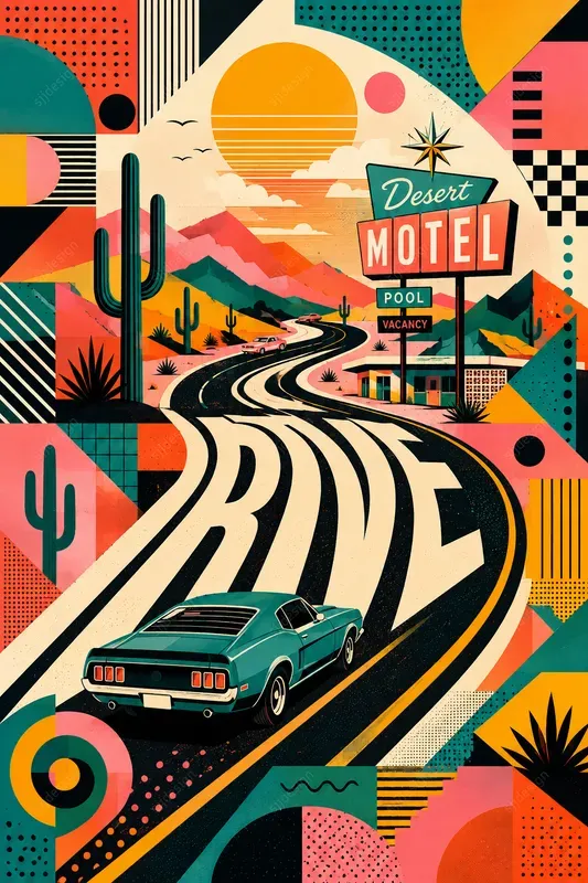 Memphis Geometric Poster Art