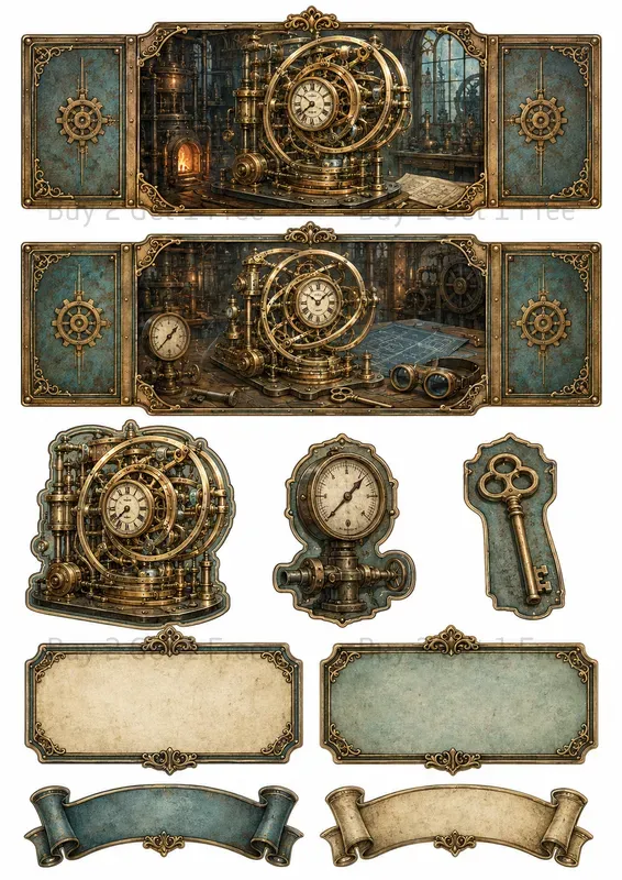 Western Junk Journal Scrapbook Elements