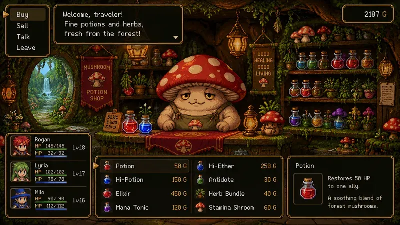Retro RPG Item Shop Generator