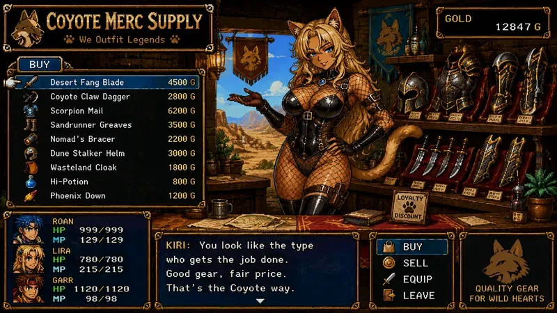 Retro RPG Item Shop Generator