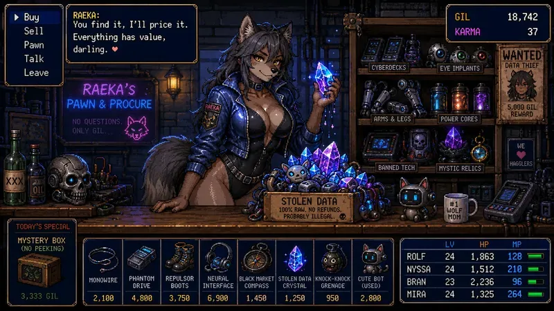 Retro RPG Item Shop Generator
