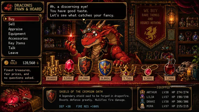 Retro RPG Item Shop Generator