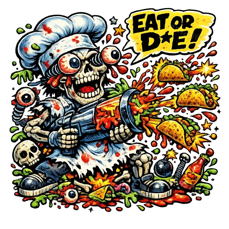 Crazy Horror Cartoon Style Art Tshirts